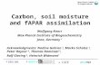 Carbon, soil moisture and fAPAR assimilation Wolfgang Knorr Max-Planck Institute of Biogeochemistry Jena, Germany 1 Acknowledgments: Nadine Gobron 2, Marko.