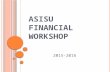 ASISU FINANCIAL WORKSHOP 2015-2016. ASISU Financial Technician Assistant Tyler Liddle Introductions… 208-282-4588 liddtyle@isu.edu Mahrika Davis.