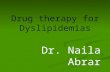 Drug therapy for Dyslipidemias Dr. Naila Abrar. LEARNING OBJECTIVES After this session, you should be able to: recall the pathophysiology of hyperlipoproteinemias.
