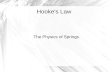 Hooke's Law The Physics of Springs. Key Questions Where does Hooke's Law come from? What does Hooke's Law say about springs? How does Hooke's Law relate.