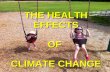 Health Effects of Climate Change THE HEALTH EFFECTS OF CLIMATE CHANGE.