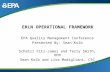 ERLN OPERATIONAL FRAMEWORK EPA Quality Management Conference Presented By: Sean Kolb Schatzi Fitz-James and Terry Smith, OEM Sean Kolb and Lisa Modigliani,