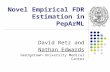 Novel Empirical FDR Estimation in PepArML David Retz and Nathan Edwards Georgetown University Medical Center.