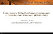 1 1 Emergency Data Exchange Language – Distribution Element (EDXL-DE) David E. Ellis Sandia National Laboratories.