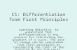C1: Differentiation from First Principles Learning Objective: to understand that differentiation is the process for calculating the gradient of a curve.