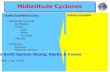 Climate and Global Change Notes 22-1 Midlatitude Cyclones Global Circulations (Con’t) Midlatitude Cyclones Air Masses Fronts Cold Warm Occluded Lifecycle.