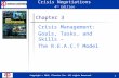 1 Copyright © 2010, Elsevier Inc. All rights Reserved. Chapter 3 Crisis Management: Goals, Tasks, and Skills – The R.E.A.C.T Model Crisis Negotiations.
