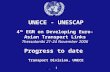 - Progress to date Transport Division, UNECE UNECE - UNESCAP 1 4 th EGM on Developing Euro-Asian Transport Links Thessaloniki 21-24 November 2006.