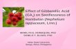 Effect of Gibberellic Acid (GA 3 ) on Seedlessness of Rambutan (Nephelium lappaceum, Linn.) MARILYN E. ROMAQUIN, PhD DANILO T. ELIGIO, PhD Aklan State.