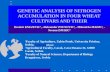 GENETIC ANALYSIS OF NITROGEN ACCUMULATION IN FOUR WHEAT CULTIVARS AND THEIR Desimir KNEZEVIC 1,-Aleksandar PAUNOVIC 2, -Milomirka MADIC 2, - Nevena DJUKIC.