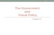 THE GOVERNMENT AND FISCAL POLICY Chapter 21 1. THE GOVERNMENT AND FISCAL POLICY Government can affect the macroeconomy through two policy channels: fiscal.