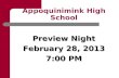 Appoquinimink High School Preview Night February 28, 2013 7:00 PM.