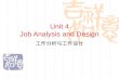 Unit 4 Job Analysis and Design 工作分析与工作设计. Contents: Job （工作） Job analysis （工作分析） &Job design （工作设计） Job descriptions （职位描述）