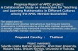 Progress Report of APEC project: A Collaborative Study on Innovations for Teaching and Learning Mathematics in Different Cultures among the APEC Member.