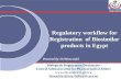 Regulatory workflow for Registration of Biosimilar products in Egypt Biologicals Registration Directorate Central Administration for Pharmaceutical Affairs.