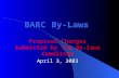 BARC By-Laws April 3, 2003 Proposed Changes Submitted by the By-laws Committee.