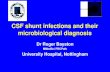 CSF shunt infections and their microbiological diagnosis Dr Roger Bayston MMedSci FRCPath University Hospital, Nottingham.