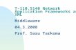 T-110.5140 Network Application Frameworks and XML Middleware 04.3.2008 Prof. Sasu Tarkoma.