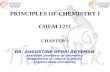 PRINCIPLES OF CHEMISTRY I CHEM 1211 CHAPTER 3 DR. AUGUSTINE OFORI AGYEMAN Assistant professor of chemistry Department of natural sciences Clayton state.