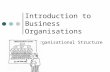Introduction to Business Organisations Organisational Structure.