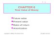 7 - 1 Copyright © 1999 by The Dryden PressAll rights reserved. Future value Present value Rates of return Amortization CHAPTER 6 Time Value of Money.