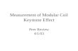 Measurement of Modular Coil Keystone Effect Peer Review 4/1/03.