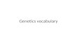 Genetics vocabulary. Lab 54 vocabulary 1. Genetics- the study of heredity.