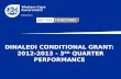 DINALEDI CONDITIONAL GRANT: 2012-2013 - 3 RD QUARTER PERFORMANCE.