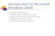 1 Introduction to Microsoft Windows 2000 Windows 2000 Overview Windows 2000 Architecture Overview Windows 2000 Directory Services Overview Logging On to.
