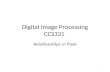 Digital Image Processing CCS331 Relationships of Pixel 1.