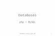 DataBase course notes 07 DataBases php + MySQL 1.