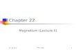 Dr. Jie ZouPHY 11611 Chapter 22 Magnetism (Lecture II)
