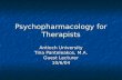 Psychopharmacology for Therapists Antioch University Tina Panteleakos, M.A. Guest Lecturer 10/6/04.