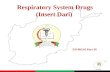 AFAMS Respiratory System Drugs (Insert Dari) EO 003.01 Part 30.