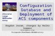 Garching January, 2007 Configuration Database and Deployment of ACS components Bogdan Jeram, changes by Heiko Sommer (bjeram@eso.org) European Southern.