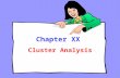 Chapter XX Cluster Analysis. Chapter Outline Chapter Outline 1) Overview 2) Basic Concept 3) Statistics Associated with Cluster Analysis 4) Conducting.