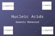 Nucleic Acids Genetic Material. Nucleic Acids are macromolecules There are two main types: DNARNA.