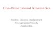 One-Dimensional Kinematics Position, Distance, Displacement Average Speed/Velocity Acceleration