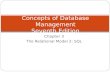 Chapter 3 The Relational Model 2: SQL Concepts of Database Management Seventh Edition.