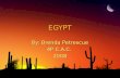 EGYPT By: Brenda Petrescue 4P C.A.C. 2008 By: Brenda Petrescue 4P C.A.C. 2008.