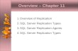 Overview – Chapter 11 1.Overview of Replication 2.SQL Server Replication Types 3.SQL Server Replication Agents 4.SQL Server Replication Types.