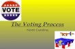 The Voting Process North Carolina. Why Vote? It is fundamental to democracy It links the people and the government It gives the government credibility.