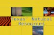 Texas’ Natural Resources. Texas contains a number of different landforms and an abundance of natural resources.