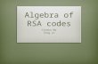 Algebra of RSA codes Yinduo Ma Tong Li. Ron Rivest, Adi Shamir and Leonard Adleman.