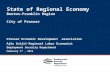 1 State of Regional Economy Benton-Franklin Region City of Prosser Prosser Economic Development Association Ajša Suljić-Regional Labor Economist Employment.