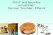 Orexin and binge-like consumption: Sucrose, Saccharin, Ethanol ANDY DEEMER.