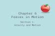 Chapter 6 Forces in Motion Section 1: Gravity and Motion.
