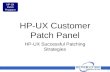 HP-UX Patch Program 1 HP-UX Customer Patch Panel HP-UX Successful Patching Strategies.