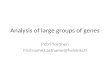 Analysis of large groups of genes Petri Toronen Firstname.Lastname@helsinki.fi.