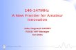 Advancing Amateur Radio 146-147MHz A New Frontier for Amateur Innovation John Regnault G4SWX RSGB VHF Manager Oct 2014.